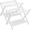 SONGMICS Luggage Rack Set of 2 - Folding Suitcase Stand for Guest