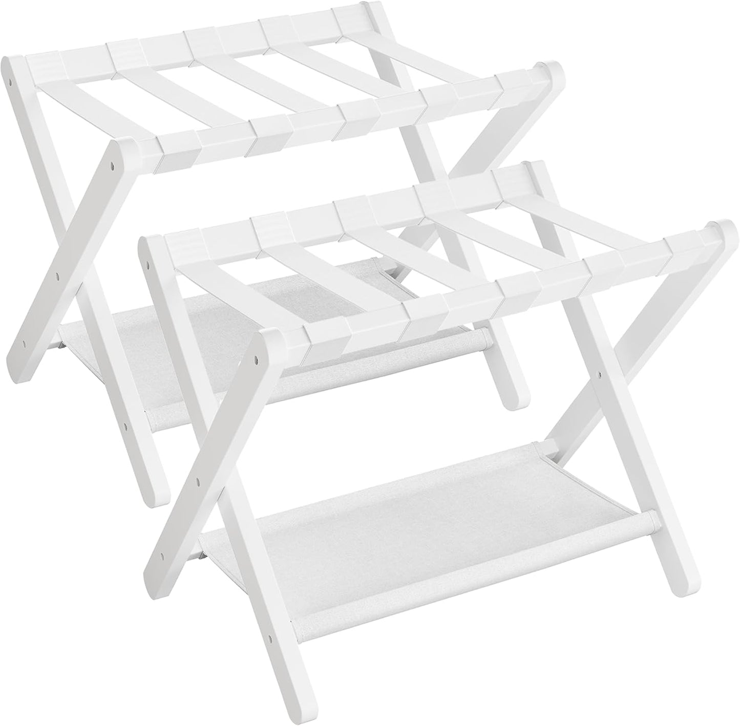 SONGMICS Luggage Rack Set of 2 Folding Suitcase Stand