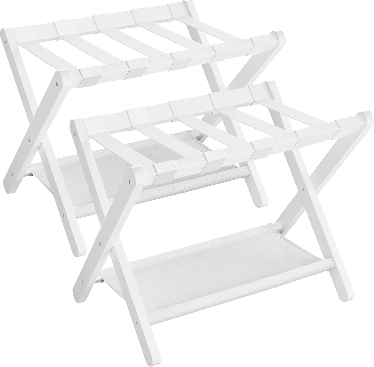 SONGMICS Luggage Rack Set of 2 Folding Suitcase Stand
