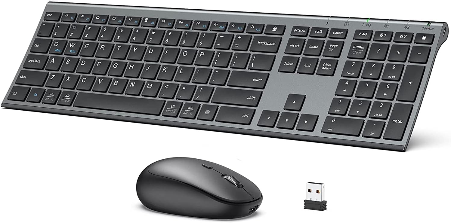iClever Rechargeable Dual-Mode Wireless Keyboard