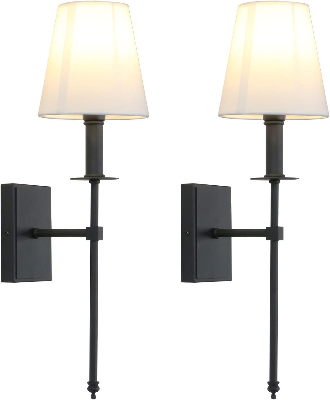 PERMO Set of 2 Classic Rustic Industrial Wall Sconce Lighting