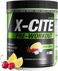 X-CITE Pre-Workout Cherry Lemon Ice - 22 Servings for Energy & Focus