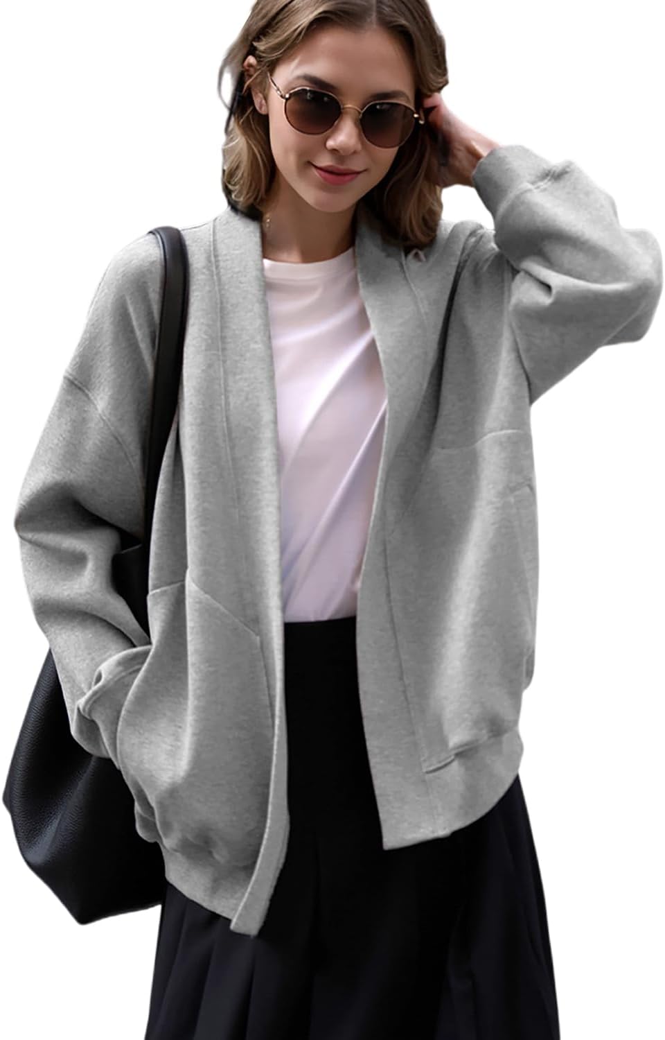 Fashion Oversized Womens Athletic Sweatshirt Blazer by LICOBOD