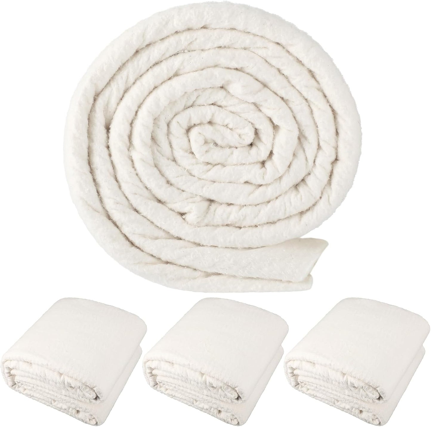 Natural Cotton Quilt Batting for Quilting and Crafts - 3 Pcs