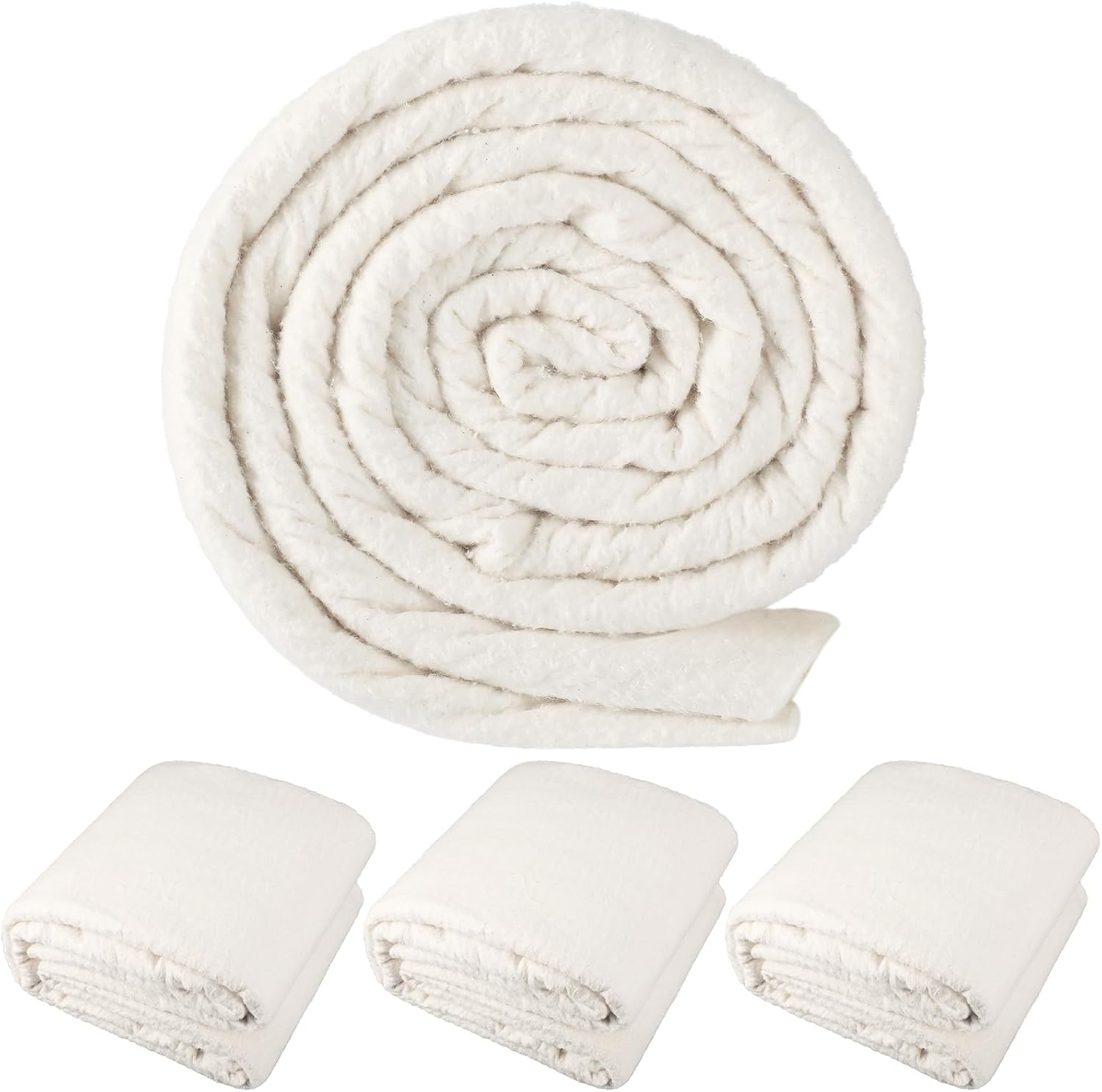 Natural Cotton Quilt Batting for Quilting and Crafts - 3 Pcs