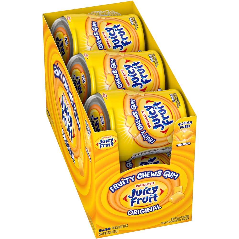 JUICY FRUIT Gum Sugar-Free Chewing Gum - 6 Pack Delight