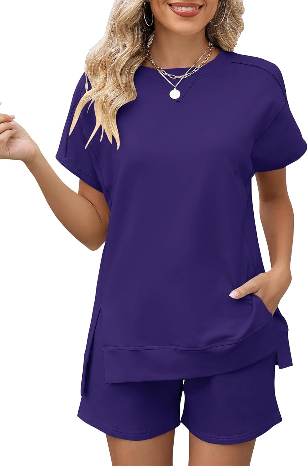 LOMON Womens Fashion 2 Piece Outfits for Summer Comfort