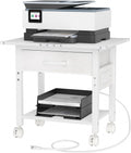 Lerliuo Under Desk Printer Stand with Charging Station and USB Ports