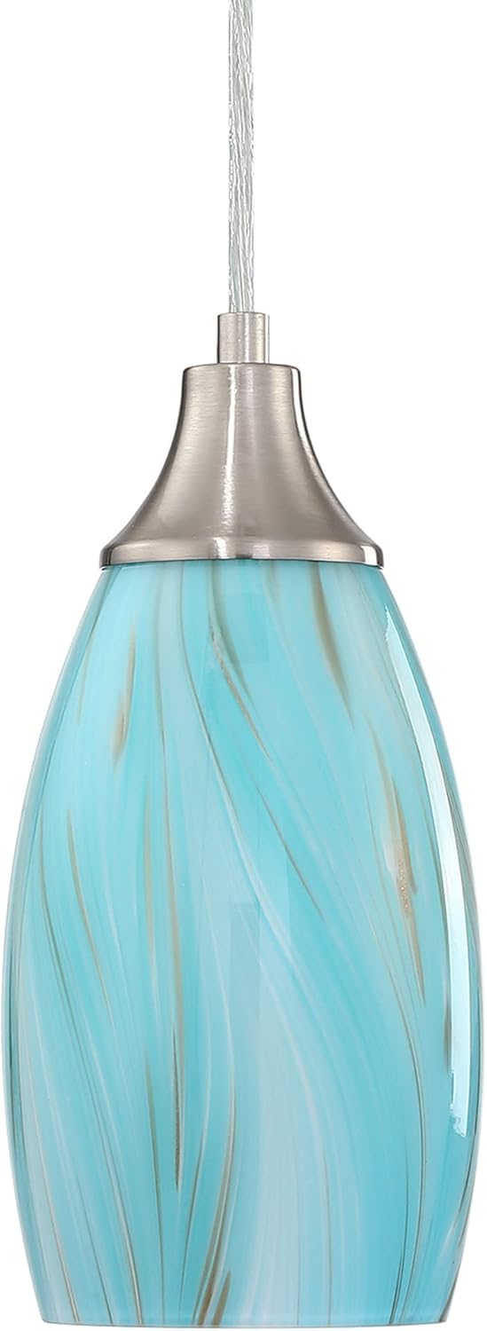 Mini Pendant Light with Handcrafted Art Glass for Stylish Spaces