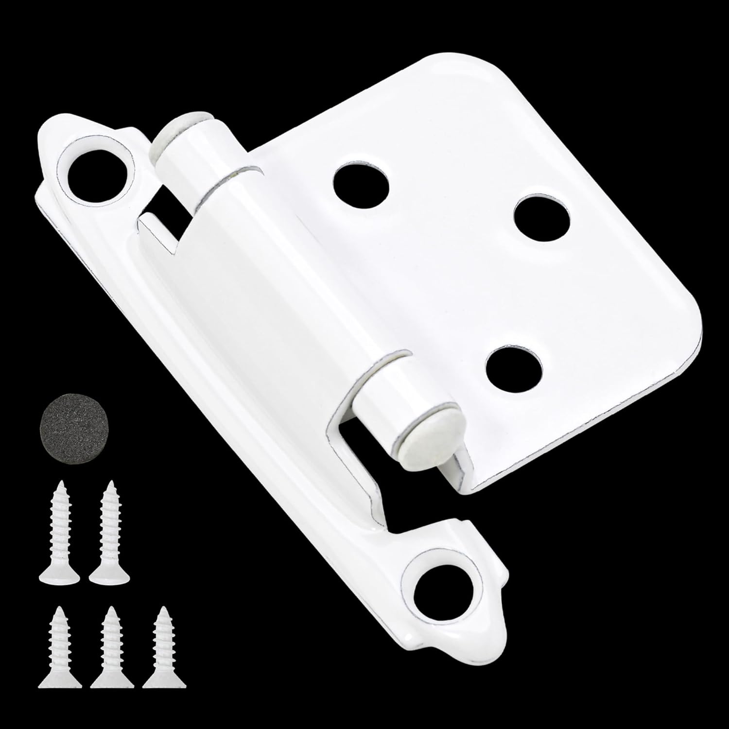 50 Pack 1/2in Overlay Cabinet Door Hinges for Easy Installation