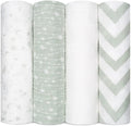 Comfy Cubs Muslin Swaddle Blankets Pack of 4 - Large 47in Swaddles