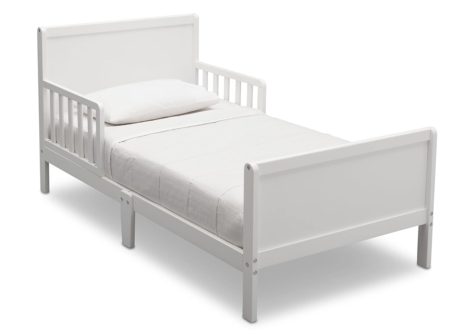 Delta Children Fancy Wood Toddler Bed for Safe Sleep Transition