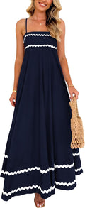 Women's Flowy Maxi Dress with Ruffle A-Line - Summer Beach Wear