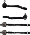 TRQ Front Inner and Outer Tie Rod Set Compatible with 2014-2020 Nissan