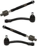 TRQ Front Tie Rod Set Compatible with 2012-2017 Hyundai Accent Kia Rio