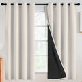 100% Blackout Curtains for Bedroom 52 x 63 in - Room Darkening Duo