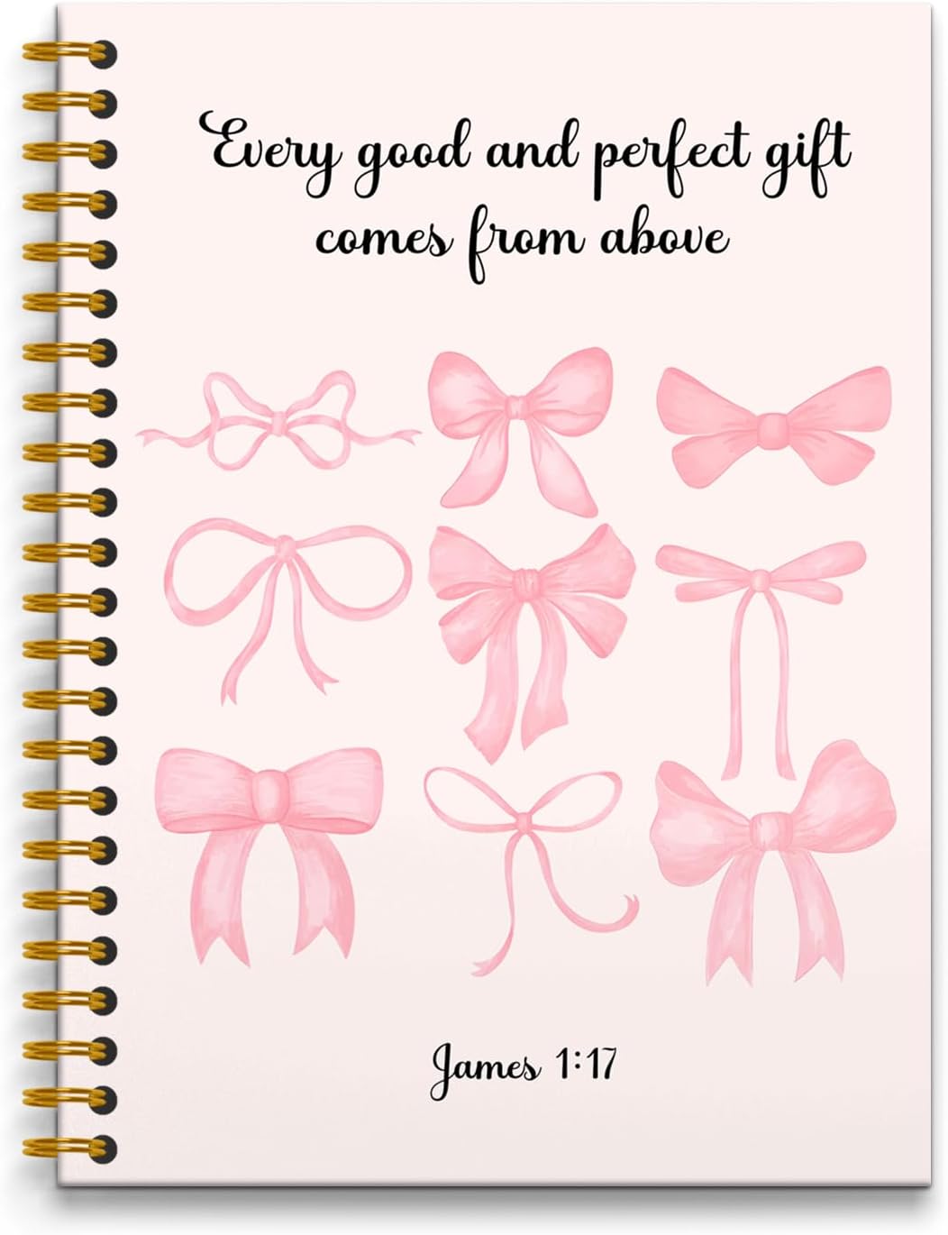 Christian Pink Coquette Spiral Journal - 160 Pages