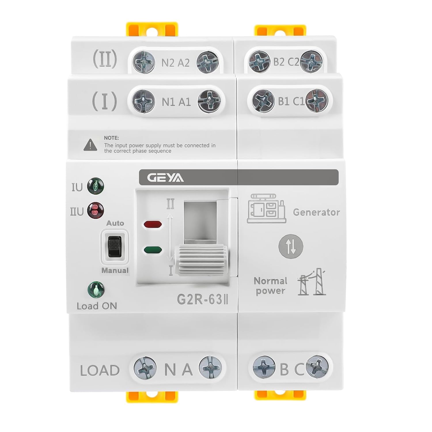 GEYA Mini ATS Dual Power Automatic Transfer Switch for Safety