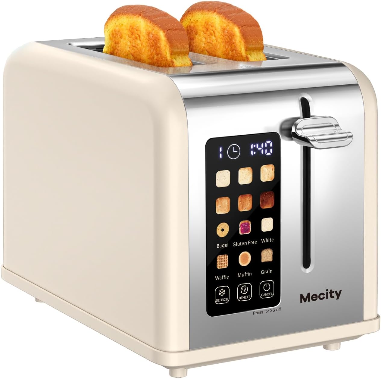 Mecity 2 Slice Touch Screen Toaster for Perfect Toasting