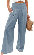 Angerella Womens Elastic High Waisted Palazzo Pants (Style K2RH)