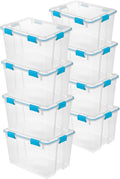 Sterilite 8-Pack Gasket Box 80 Quart - Weather-Resistant Storage Bins