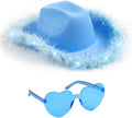 Funcredible Purple Light Up Cowboy Hat and Glasses - Lighted Cowgirl