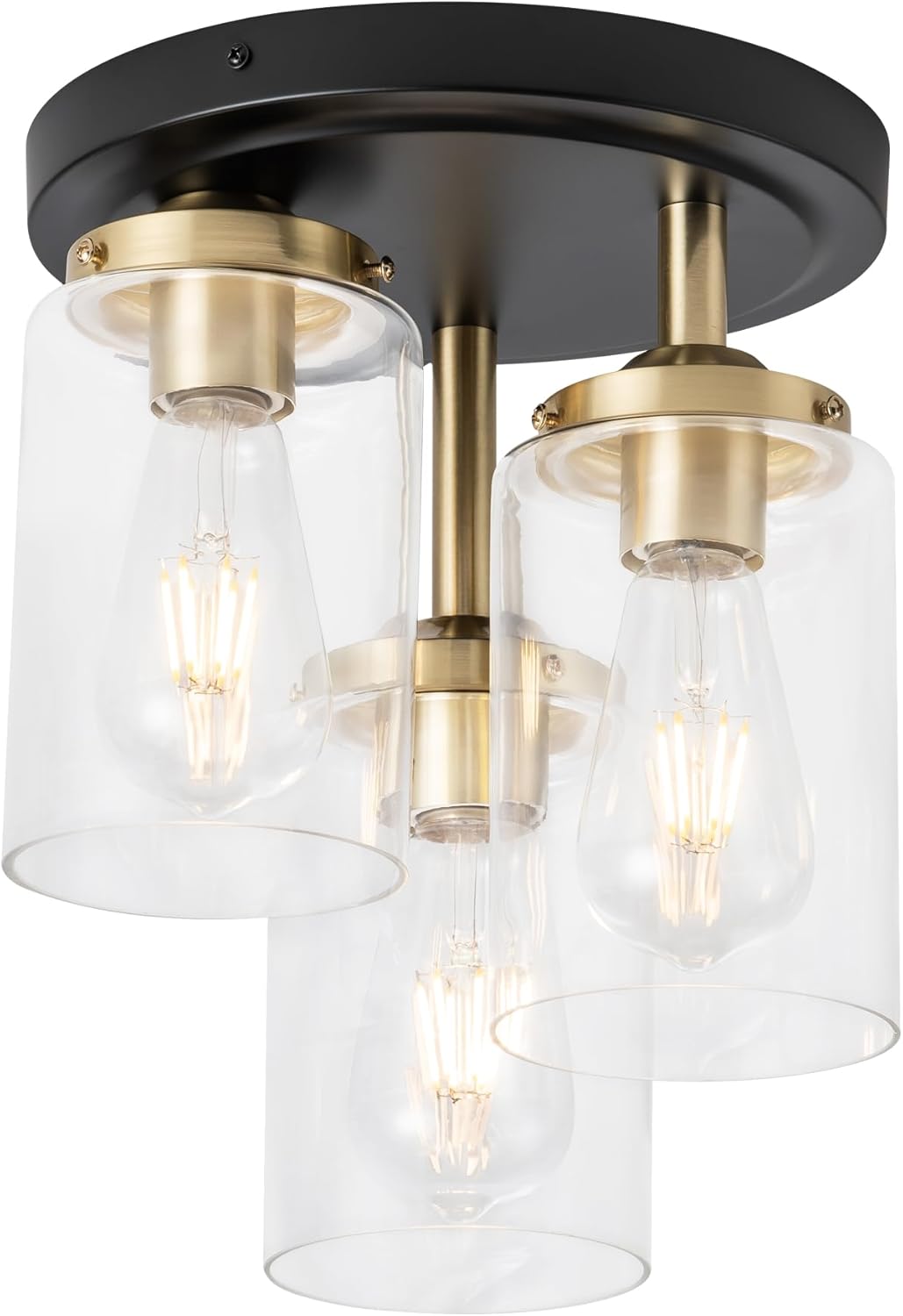 Mayful Semi Flush Mount Ceiling Light with Clear Glass Shades