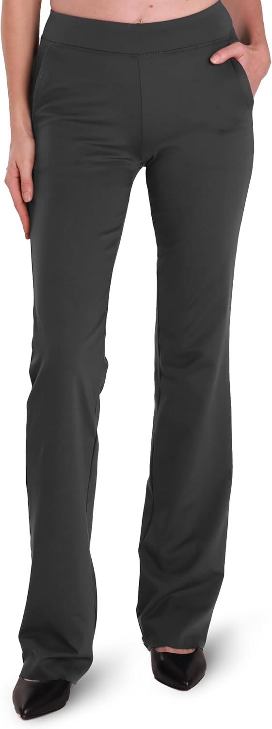 Bootcut Yoga Pants for Women - Flare Long Trousers with Pockets