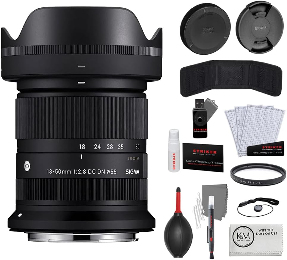 Sigma 18-50mm f/2.8 DC DN Lens for Canon RF with Starter Kit