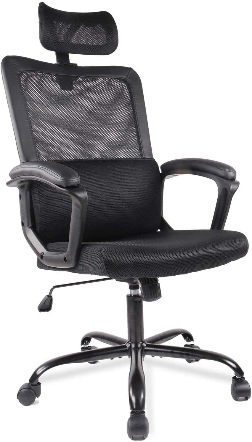 SMUG Ergonomic Mesh Office Chair - Lumbar Support - Swivel Rolling