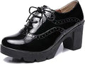 Classic Women's Platform T-Strap Oxfords by DADAWEN for Comfort