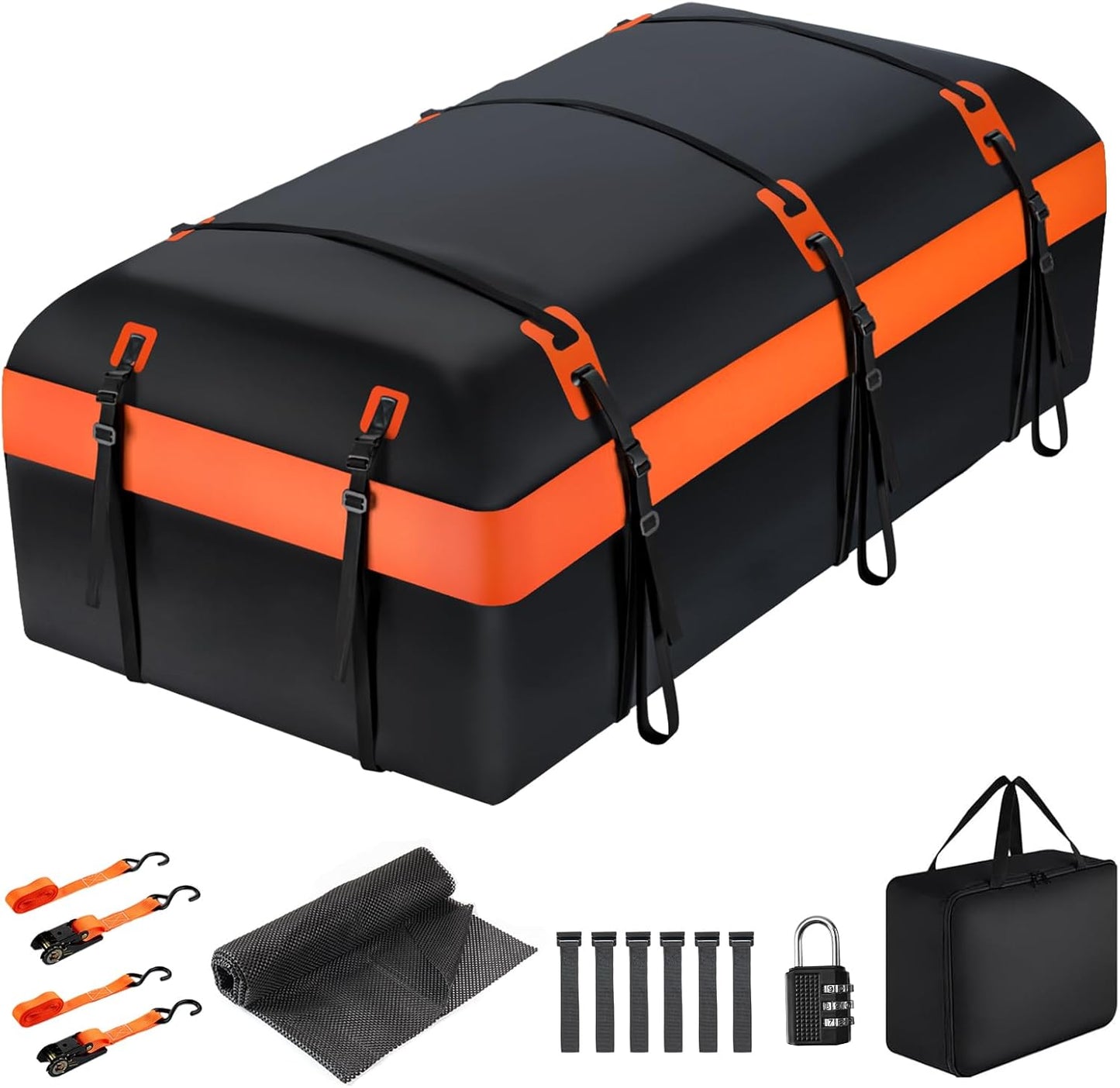 Car Rooftop Cargo Carrier Bag for All Vehicles, 30 Cubic Feet