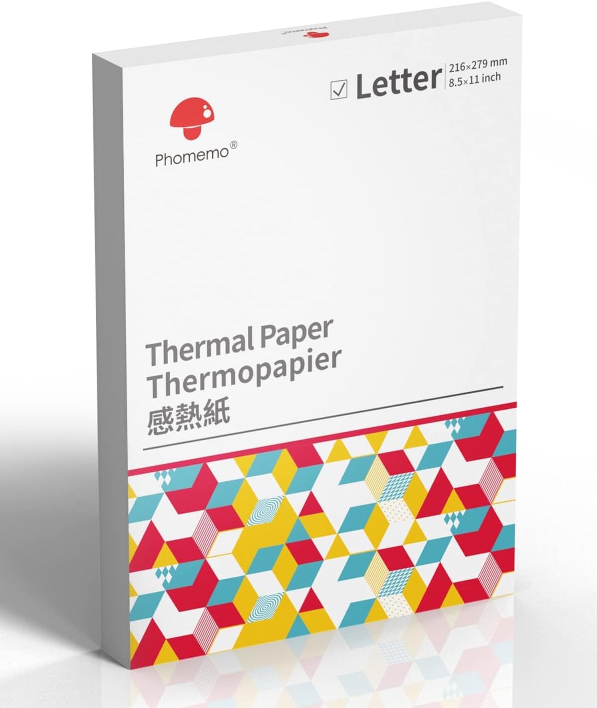 Phomemo Thermal Paper for Crisp Printing | 200 Sheets 8.5x11 | Colorwing M08F-Letter, M832, M834, MT800Q Compatible