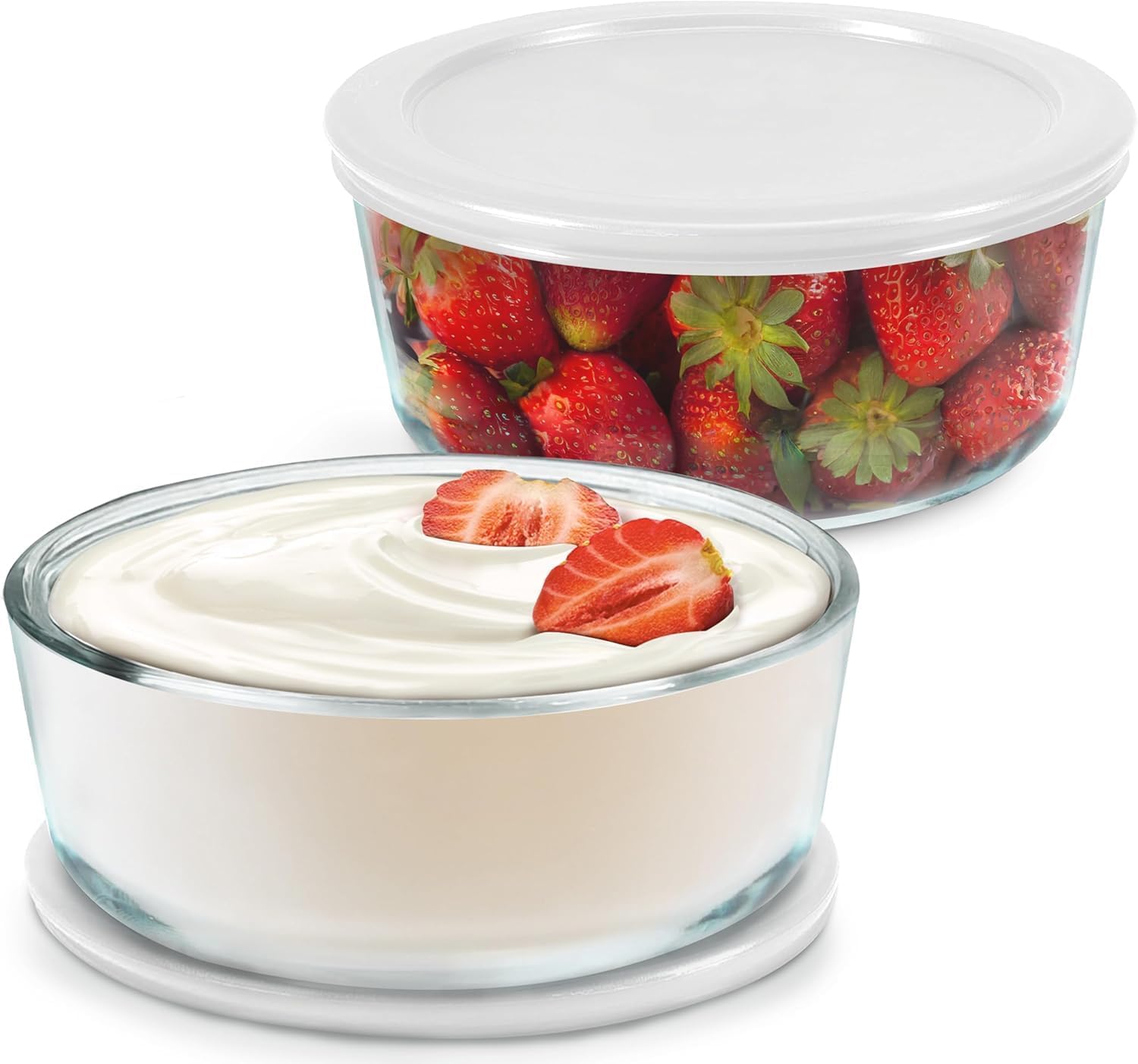 Make More Yogurt: 2-Pack 1-Qt Glass Containers