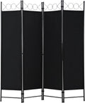 4 Panel Room Divider Folding Portable Partition Screen - Space-Saving