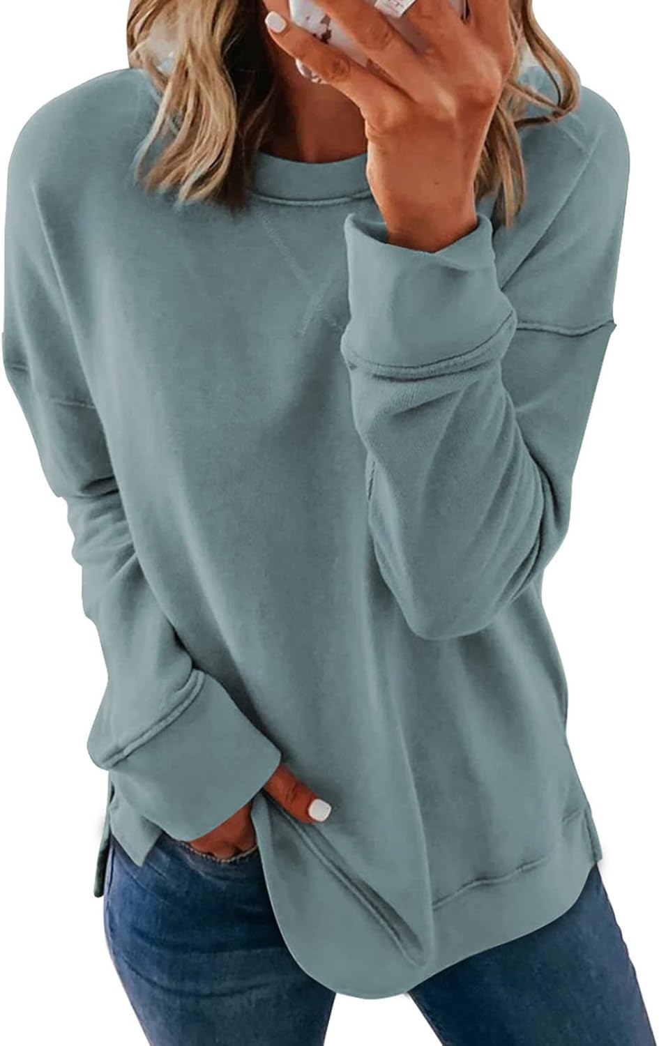 Dokotoo Soft Crew Neck Sweatshirt
