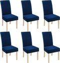 Smiry Stretch Velvet Dining Chair Covers Set of 6 for Elegant Makeover