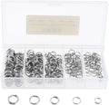 Multiple Sizes Round Stainless Steel Fishing Split Rings - Durable