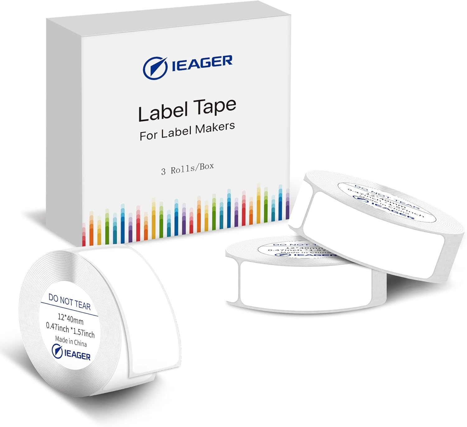 iEager White Sticker Thermal Label Tape Set - Organize with Ease!