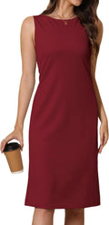 Women Business Sheath Midi Dress for Elegant Work Style