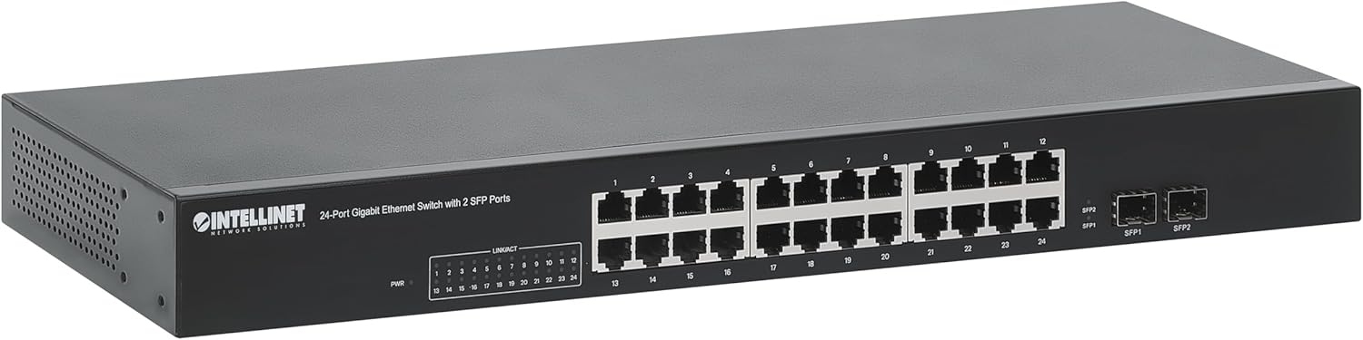 Intellinet 24-Port Unmanaged Gigabit Ethernet Switch for Home