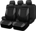 Car Pass Quilting Leather Seat Covers Full Set - Waterproof Deluxe Fit
