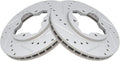 TRQ Front Performance Brake Rotors Set for 1990-1997 Honda Accord
