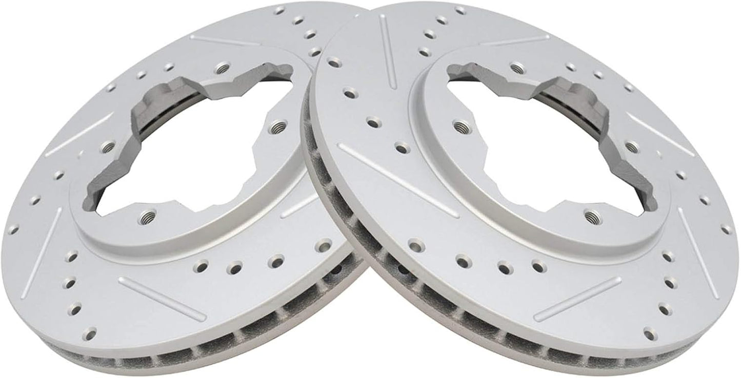 TRQ Front Performance Brake Rotors Set for Acura CL & Honda Accord