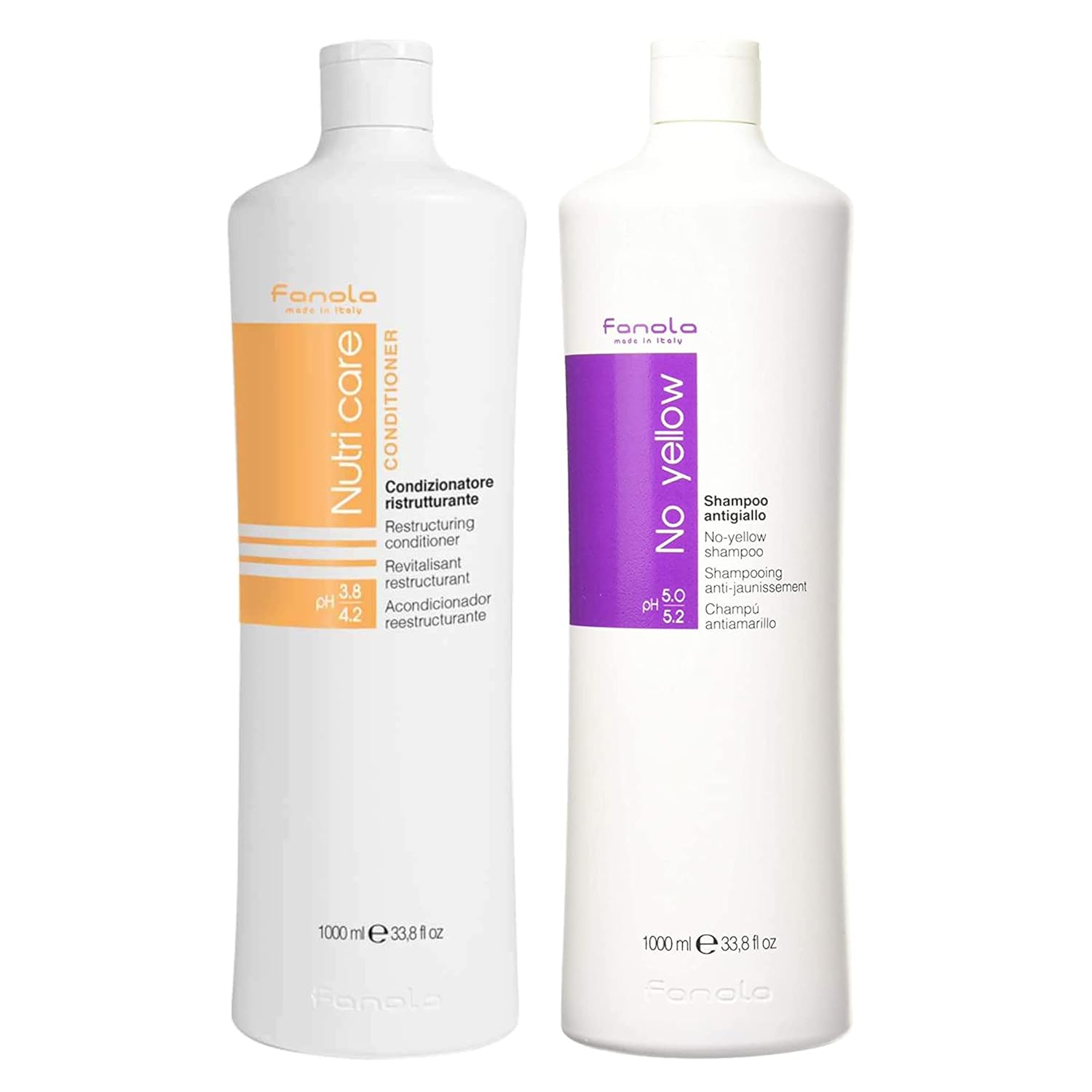Fanola No Yellow Shampoo & Conditioner Duo - Anti-Brass Blonde Toning