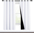 NICETOWN White Blackout Curtains 72 in - Full Light Blocking Panels