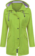 Women Waterproof Long Hooded Raincoat - Lined Trench S-XXL