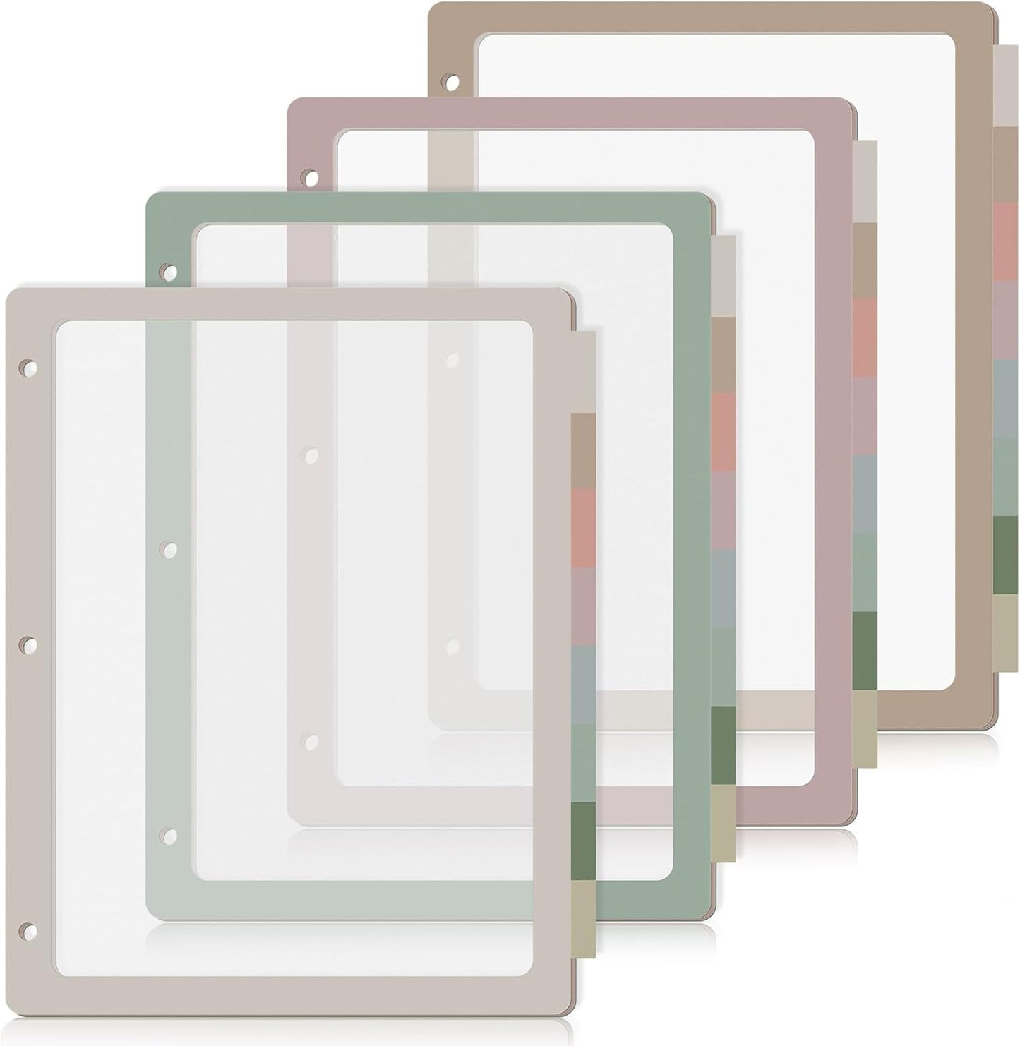 4 Sets of 8 Tab Binder Dividers for 3 Ring Binders - Multicolor