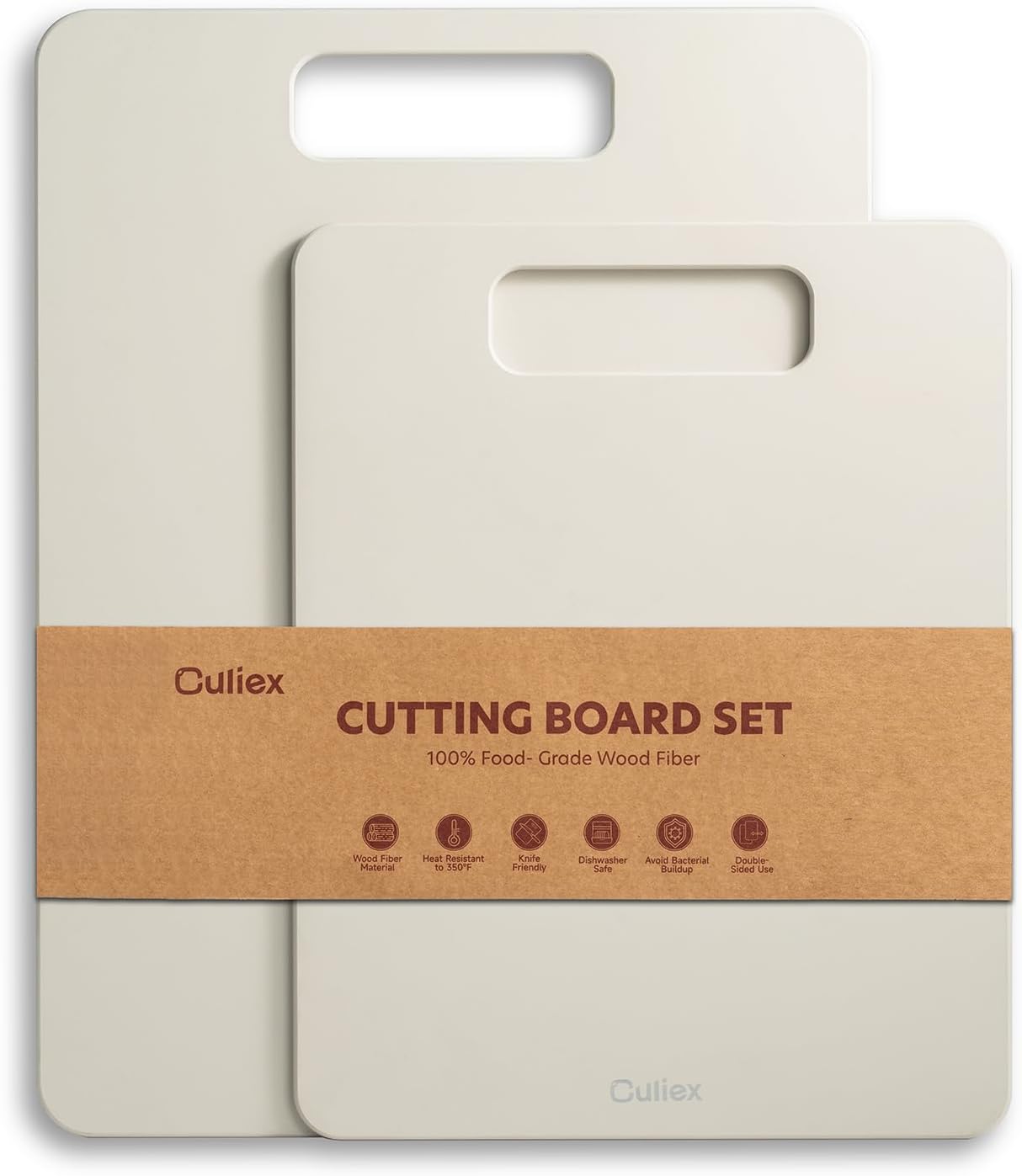 Wood Fiber Composite Cutting Boards Set of 2 for Kitchen Use