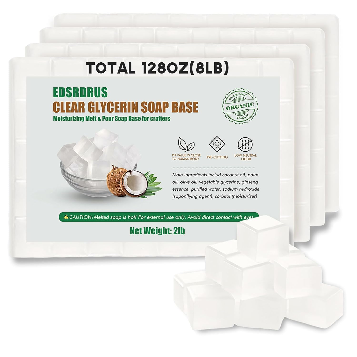 Organic Glycerin Soap Base for DIY Crafting and Moisturizing